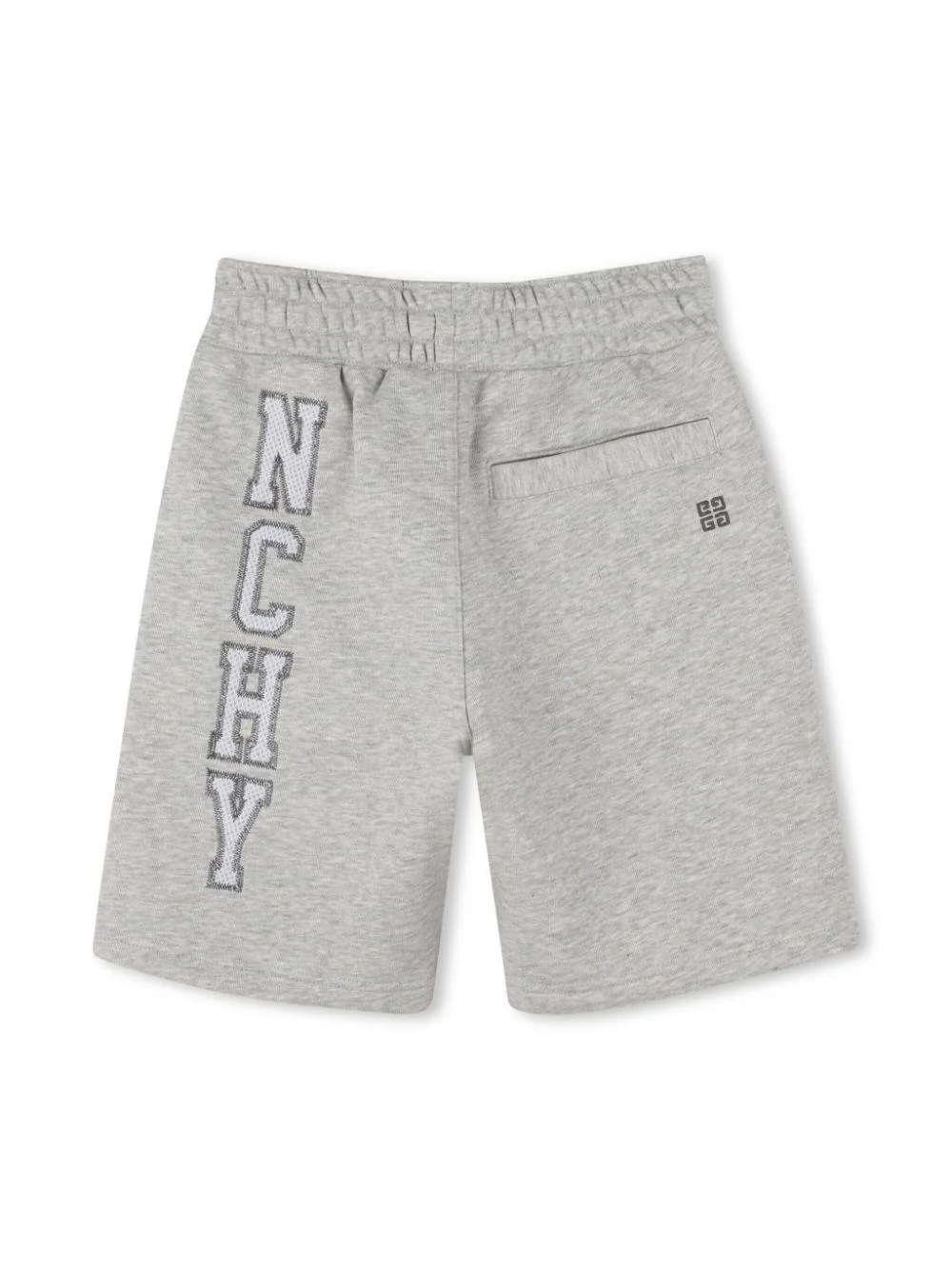 Shorts con ricamo per bambino Givenchy Kids grigio con trama effetto lana - Image 2