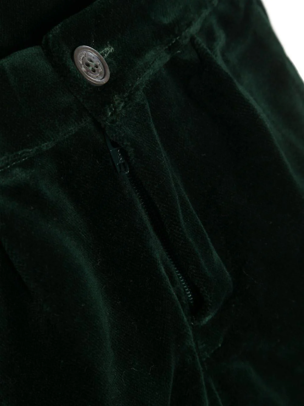 Shorts con ruches per neonato La Stupenderia verde con dettaglio con pince - Image 2