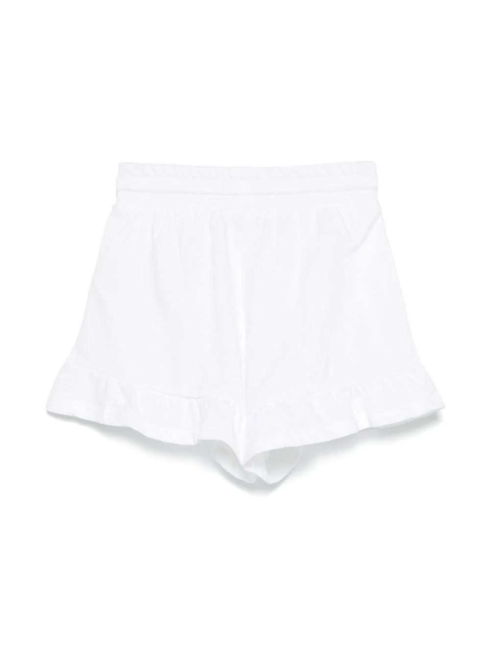 Shorts con stampa Leo Teddy per bambina Moschino Kids bianco con due tasche laterali - Image 3
