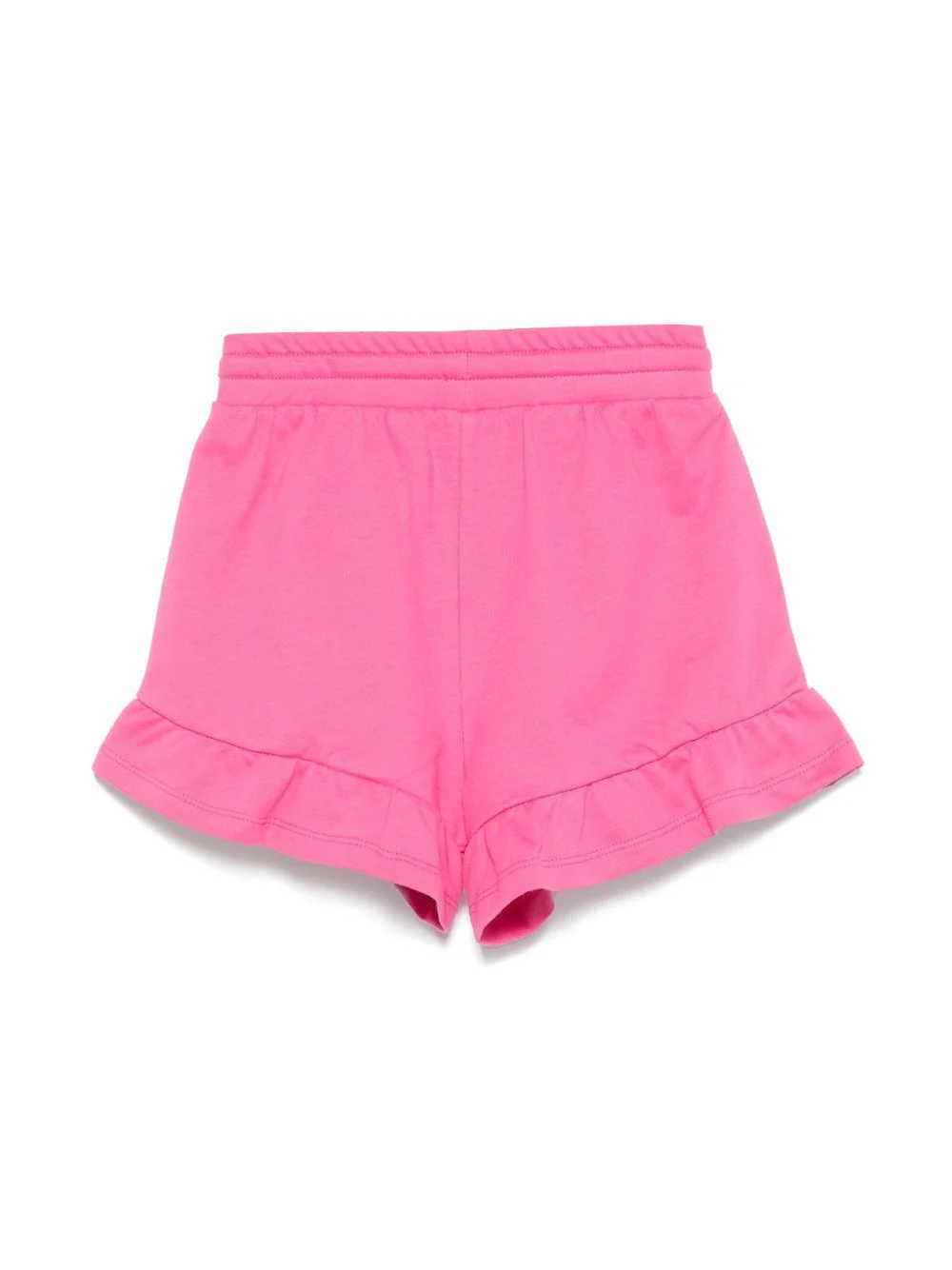Shorts con stampa Leo Teddy per bambina Moschino Kids fucsia con due tasche laterali - Image 2