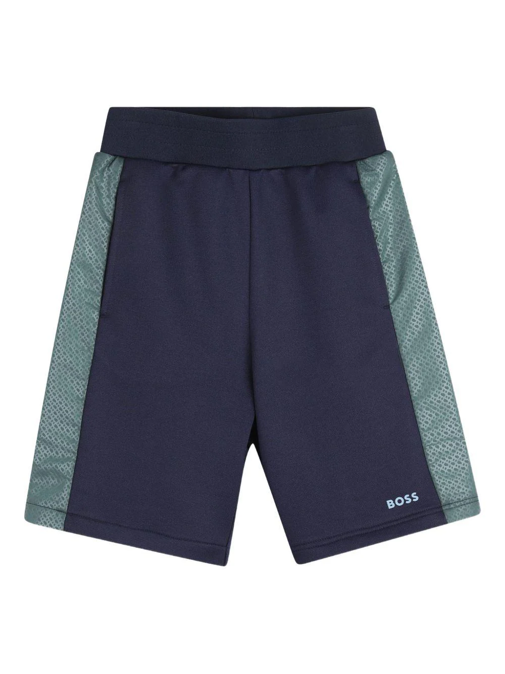 Shorts da bambino Boss Kids blu scuro con inserti
