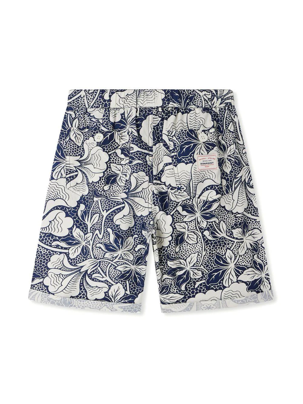 Shorts Erno per bambino Bonpoint blu con stampa fiori - Image 3