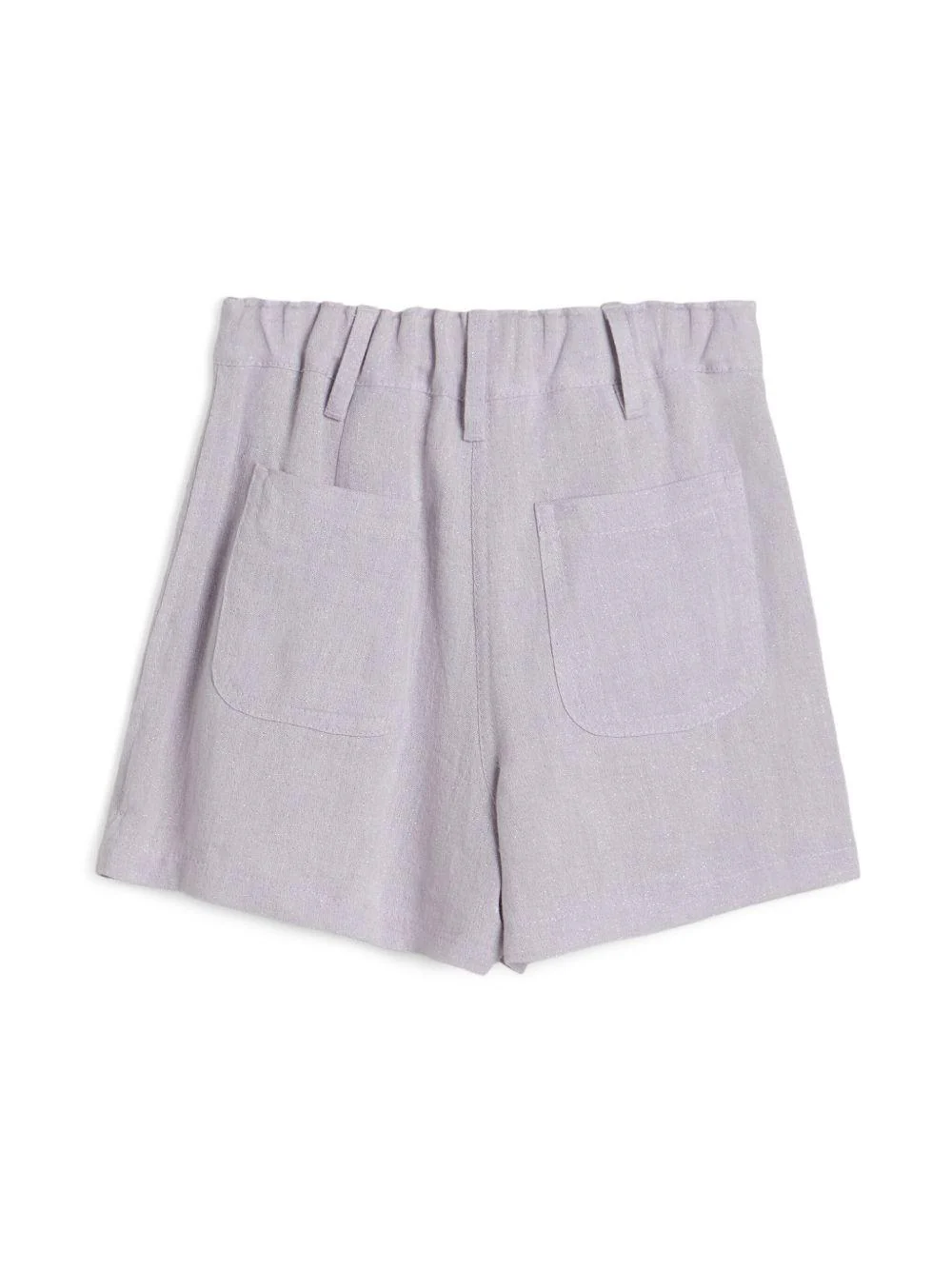 Shorts in tela per bambina Brunello Cucinelli Kids Lilla con glitter - Image 2
