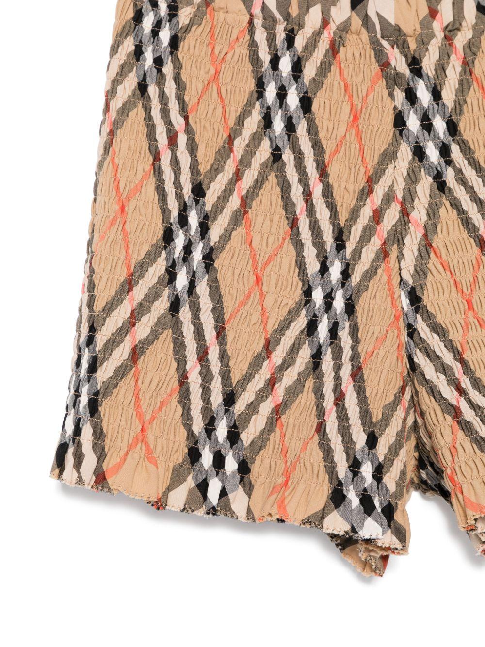 Shorts per bambina Burberry Kids Remy beige con motivo Vintage Check - Image 3