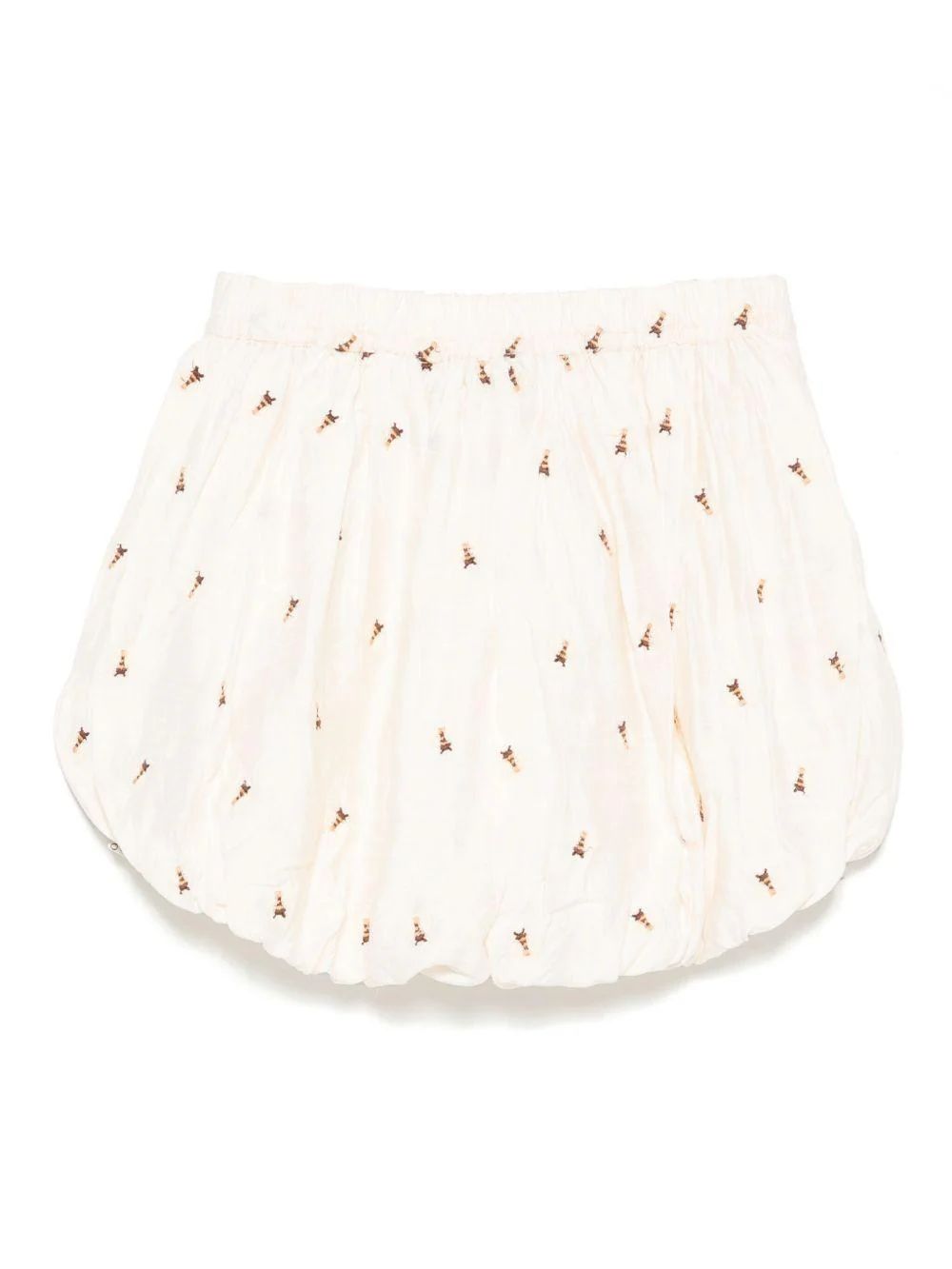 Shorts per bambina Donsje Wiepp beige con dettaglio con ricamo ad ape - Image 2
