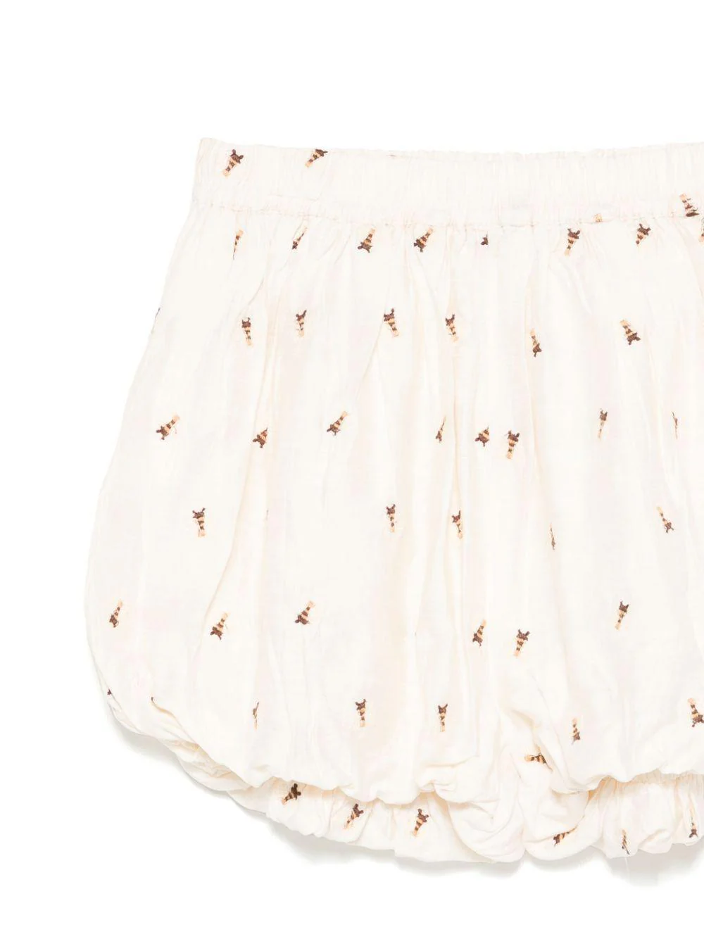 Shorts per bambina Donsje Wiepp beige con dettaglio con ricamo ad ape - Image 3