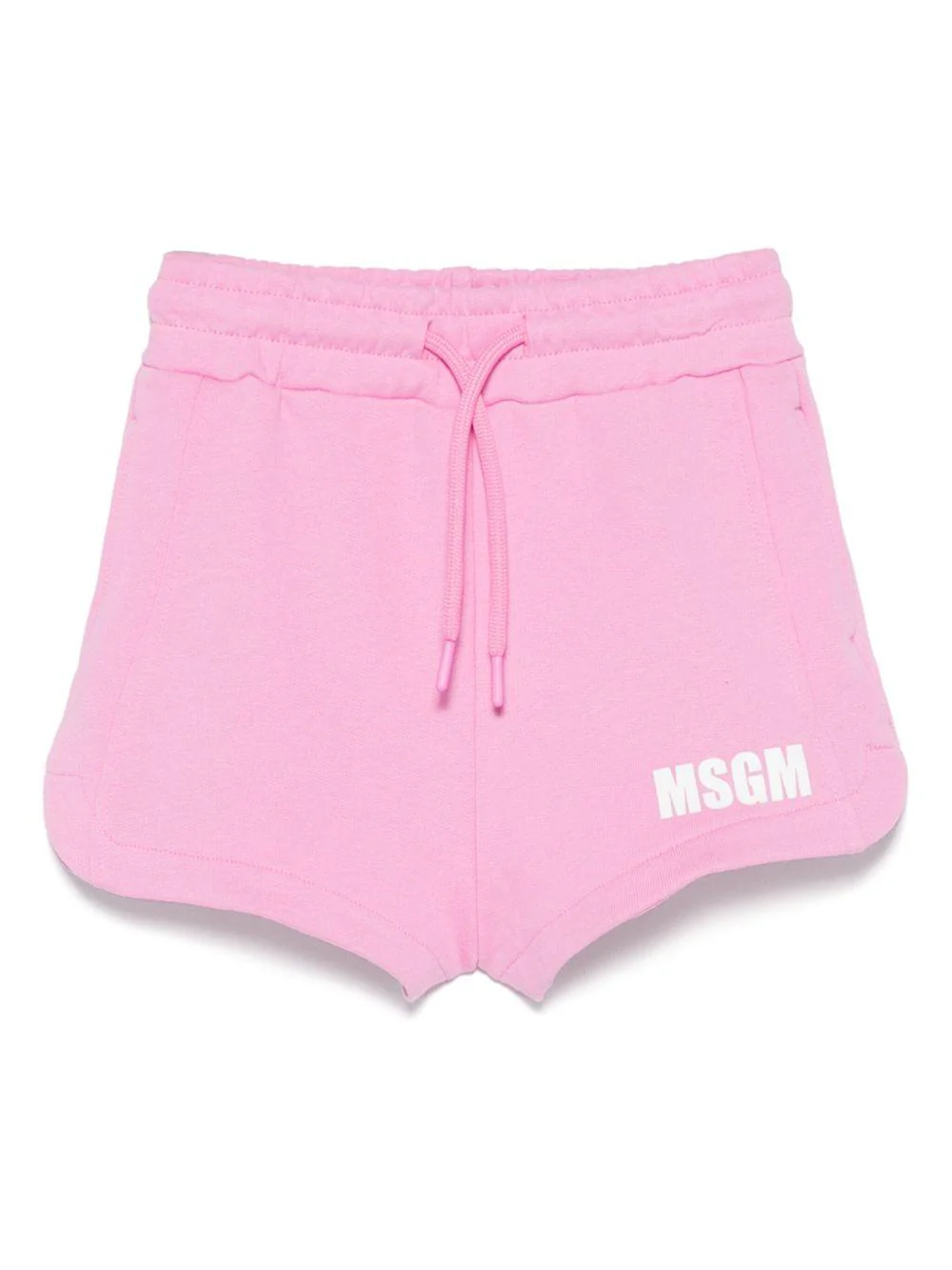 Shorts per bambina MSGM Kids rosa con vita con coulisse elasticizzata