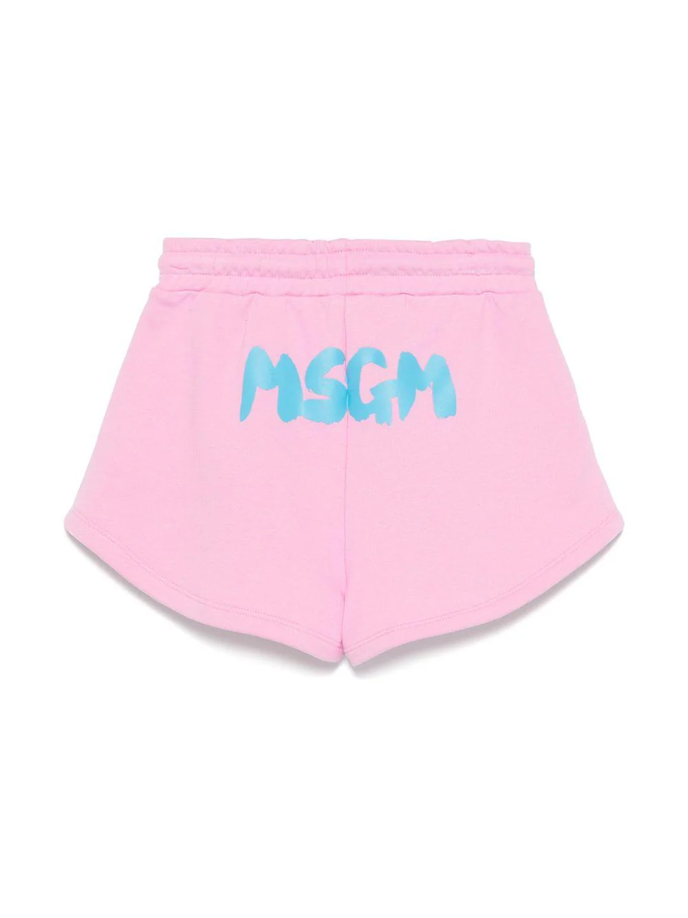 Shorts per bambina MSGM Kids rosa in cotone con logo - Image 3