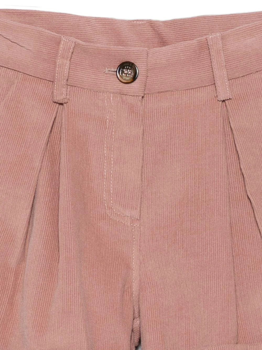 Shorts per bambina Philosophy di Lorenzo Serafini Kids rosa con chiusura frontale - Image 2