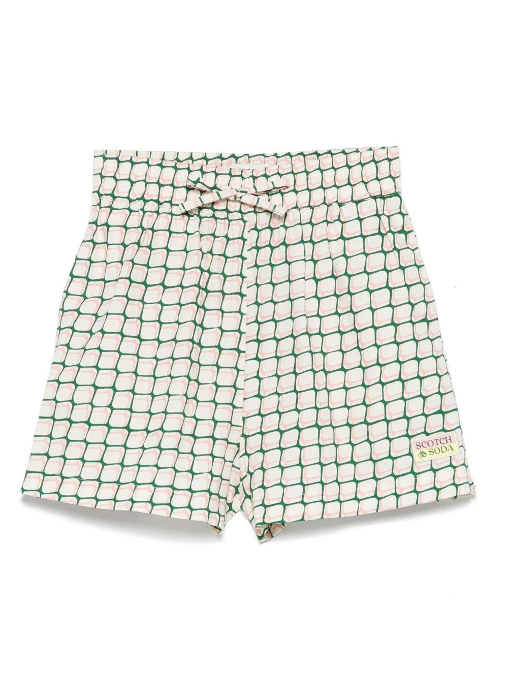 Shorts per bambina Scotch & Soda Kids beige con stampa