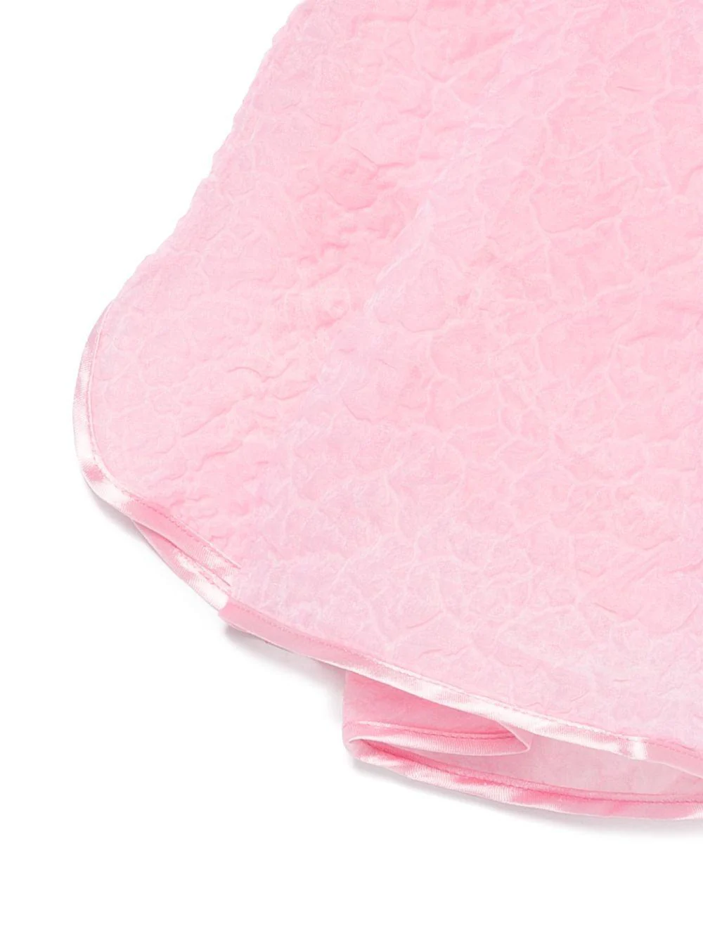 Shorts per bambina Vivetta rosa in mistgo cotone con pizzo sovrapposto - Image 3
