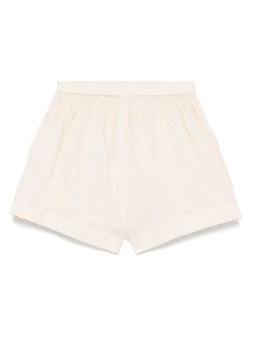 Shorts per bambina ZIMMERMANN Kids Lucky beige con decorazione con punto inglese - Image 2