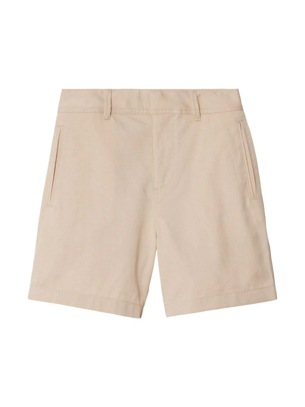 Shorts per bambino Burberry Kids beige con motivo con ricamo Equestrian Knight sul retro