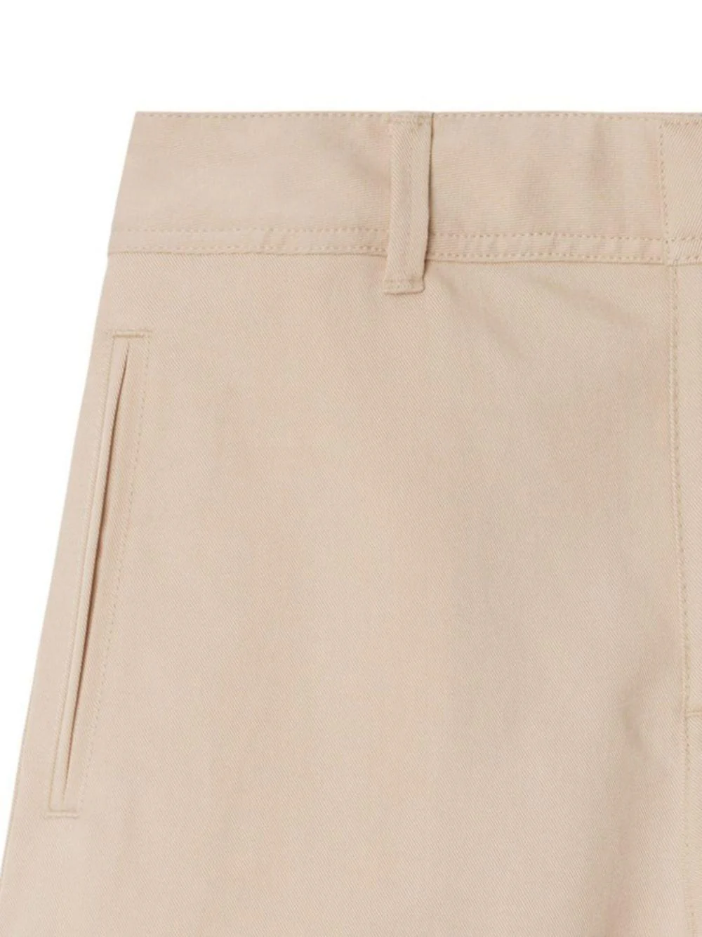 Shorts per bambino Burberry Kids beige con motivo con ricamo Equestrian Knight sul retro - Image 2