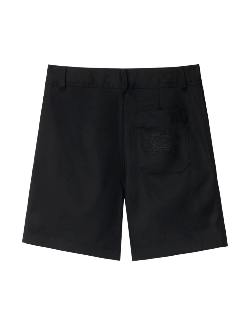 Shorts per bambino Burberry Kids nero con motivo con ricamo Equestrian Knight sul retro - Image 2