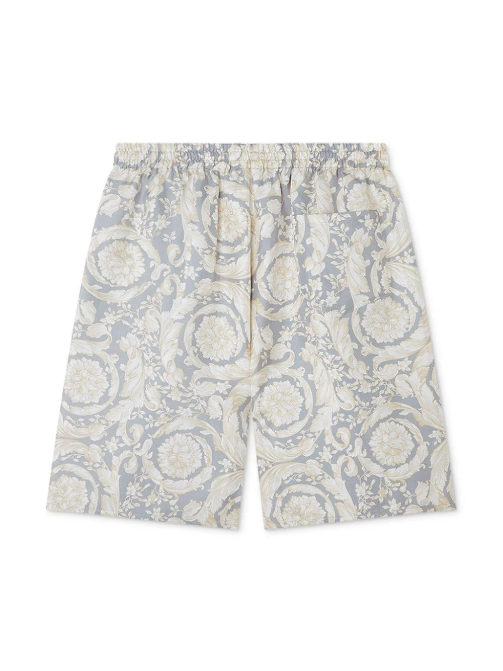 Shorts per bambino Versace Kids grigio con stampa barocca - Image 3
