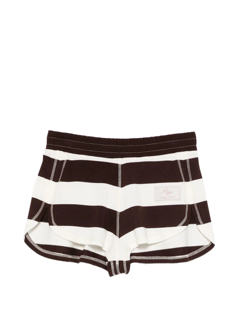 Shorts per donna Alysi multicolore con design a righe