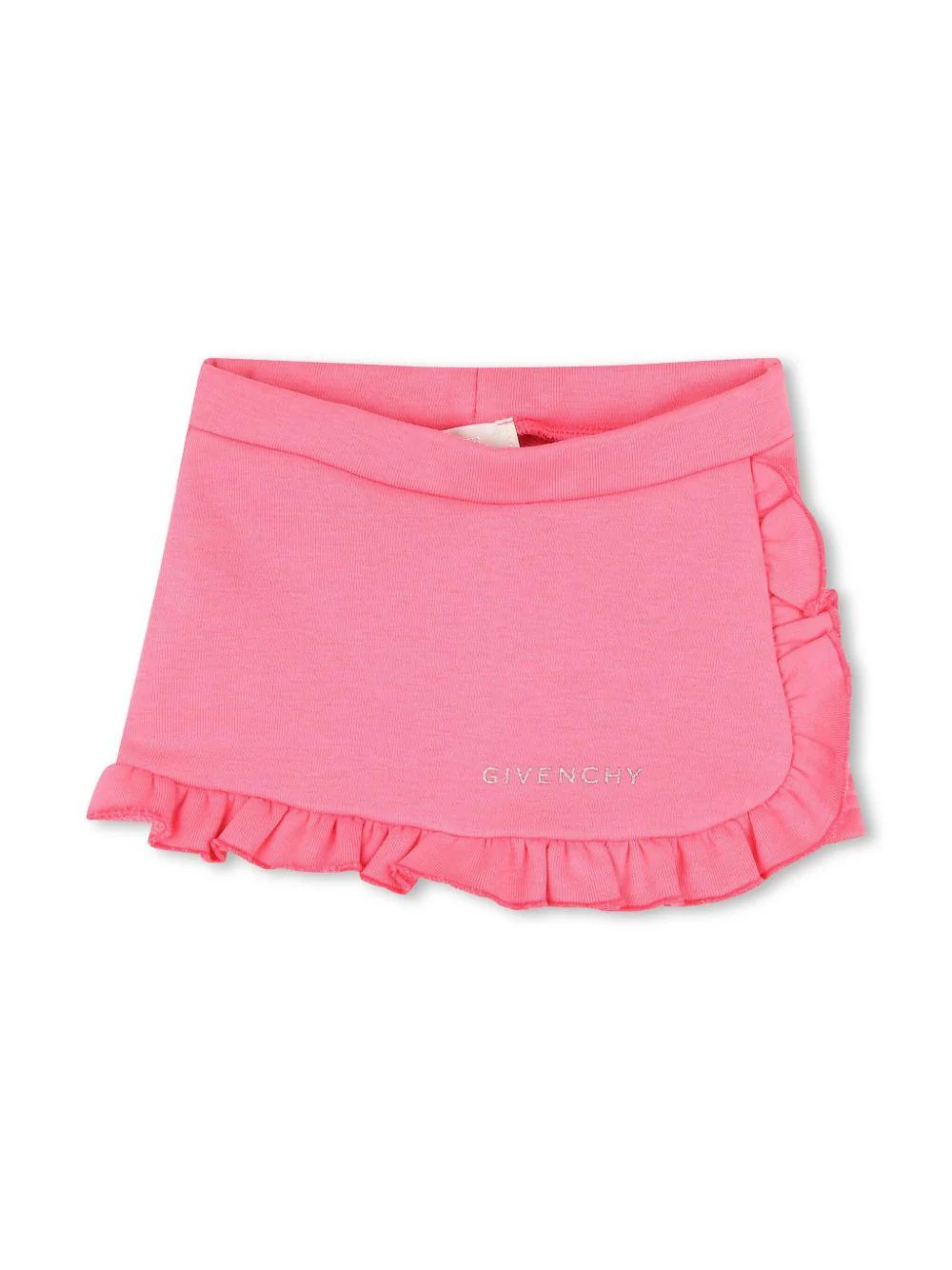 Shorts per neonata Givenchy Kids rosa con ruches con design a più strati