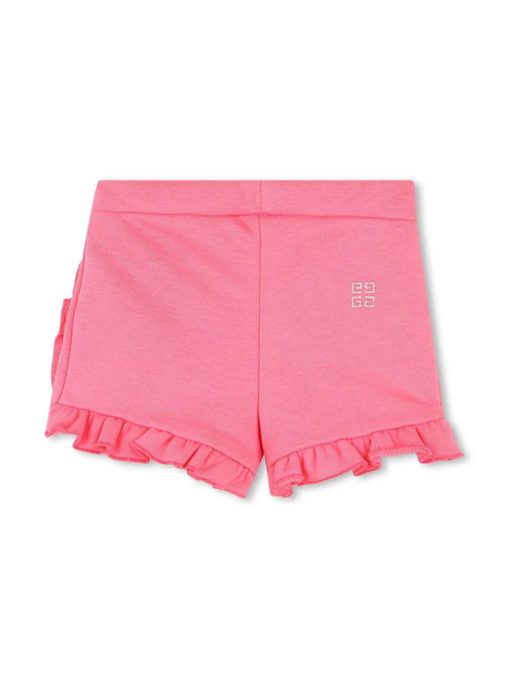 Shorts per neonata Givenchy Kids rosa con ruches con design a più strati - Image 2