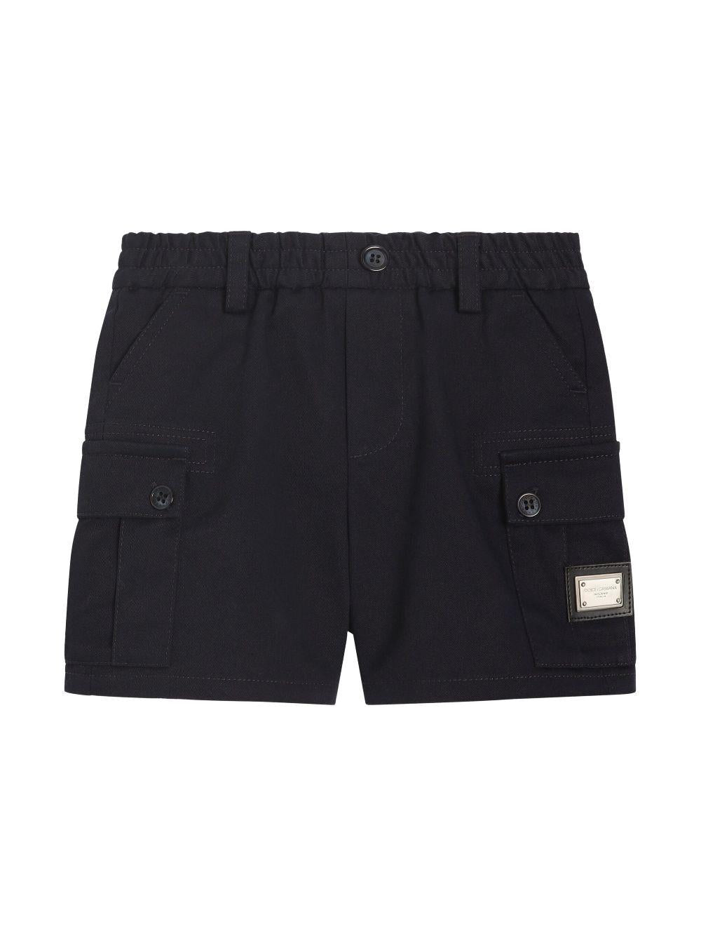 Shorts per neonato Dolce & Gabbana Kids blu con tasche laterali