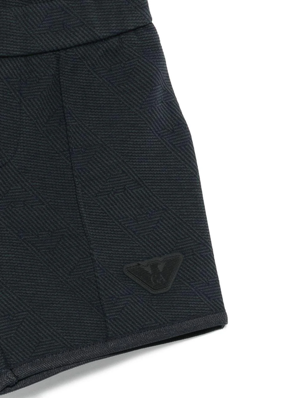Shorts per neonato Emporio Armani Kids blu con logo aquila sul davanti - Image 2