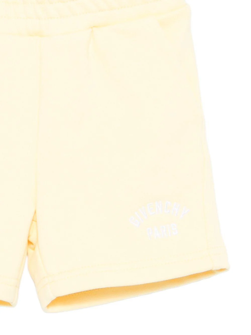 Shorts per neonato Givenchy Kids giallo con dettaglio logo sul davanti - Image 2