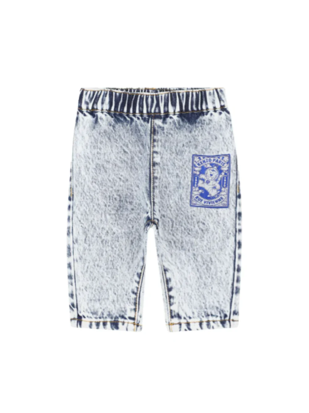 Shorts per neonato Kenzo Kids denim con vita elasticizzata