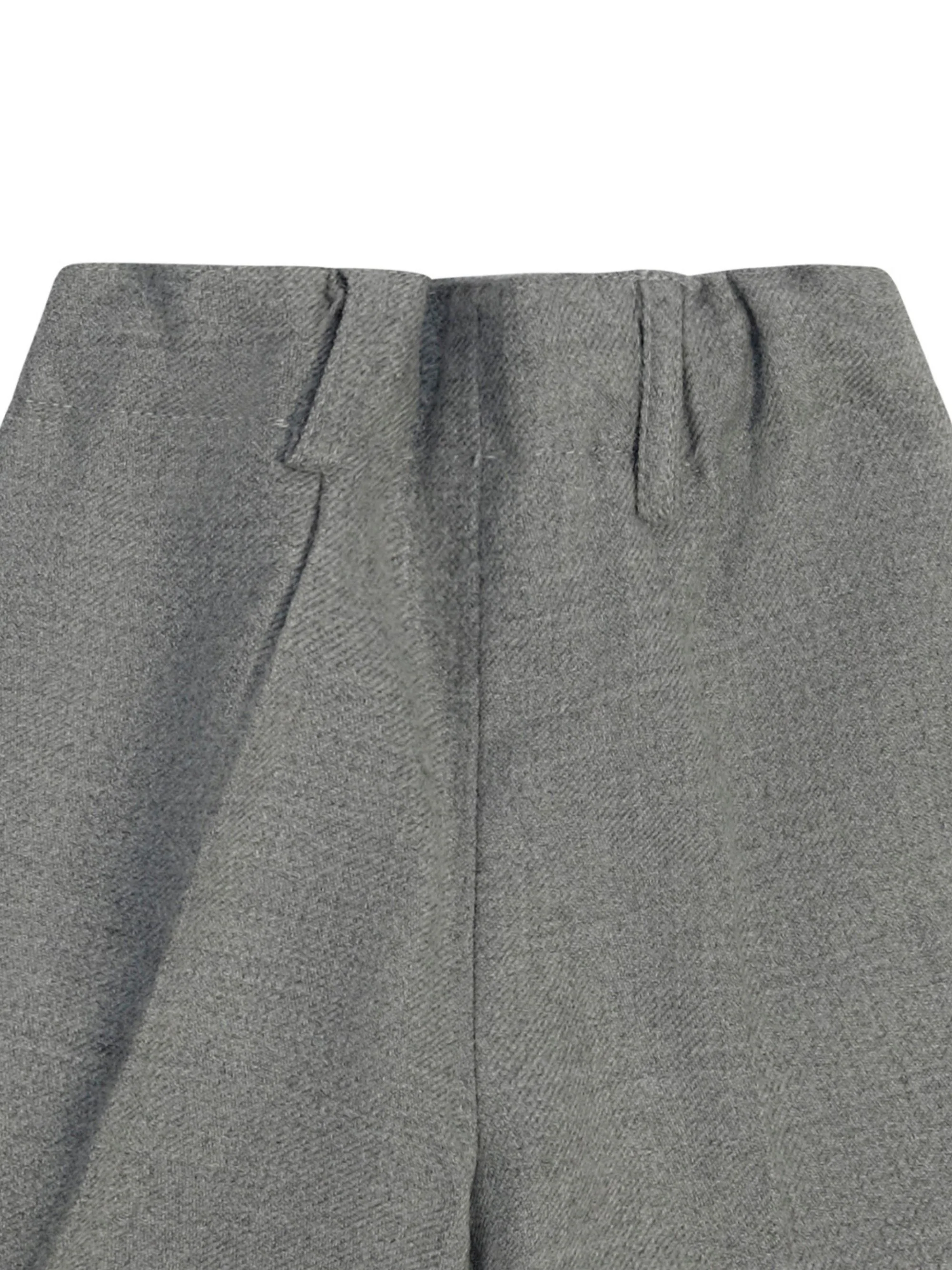 Shorts per neonato Paio Crippa grigio con passanti per cintura - Image 2