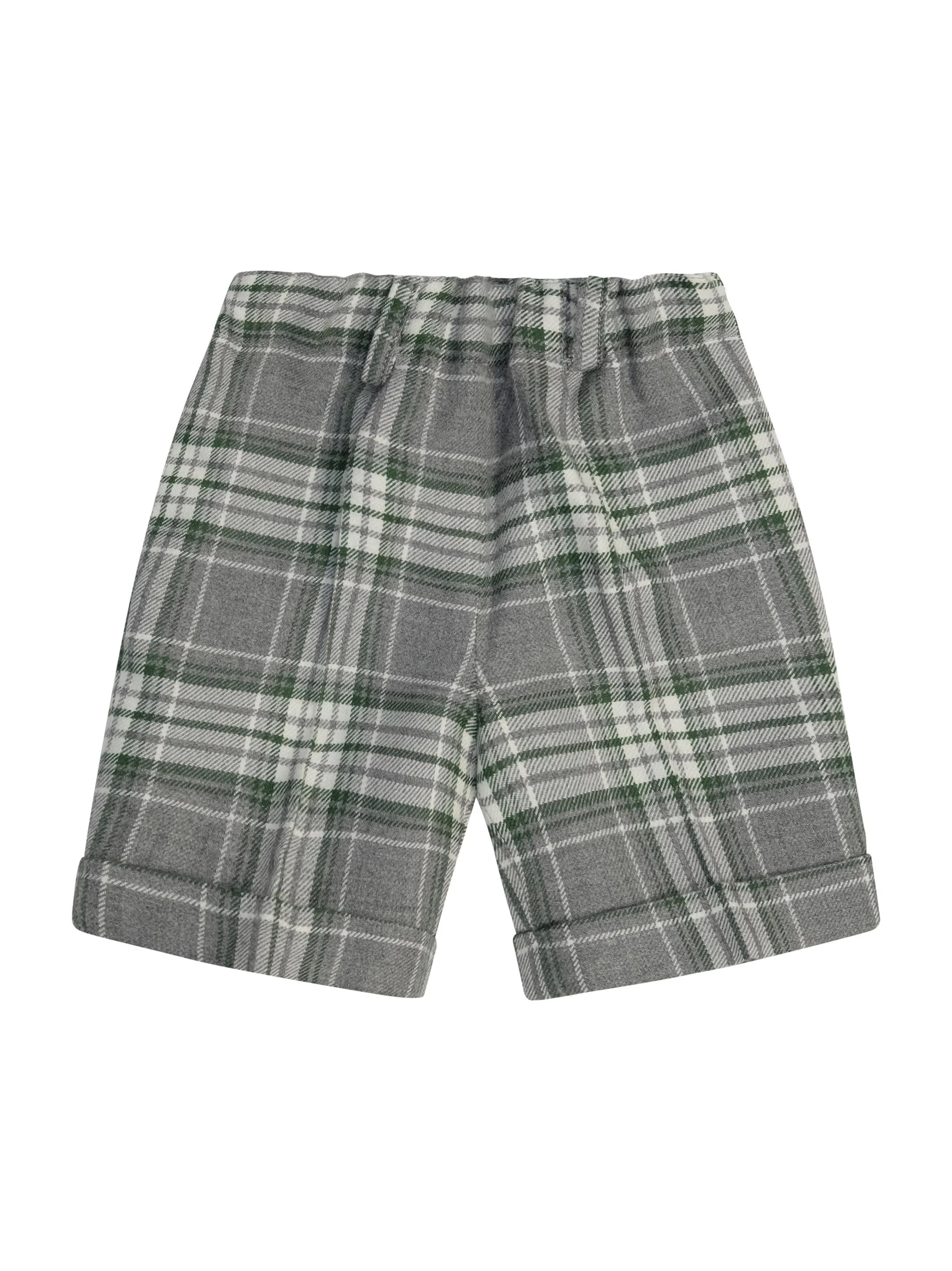 Shorts per neonato Paio Crippa multicolor con motivo a quadri - Image 2