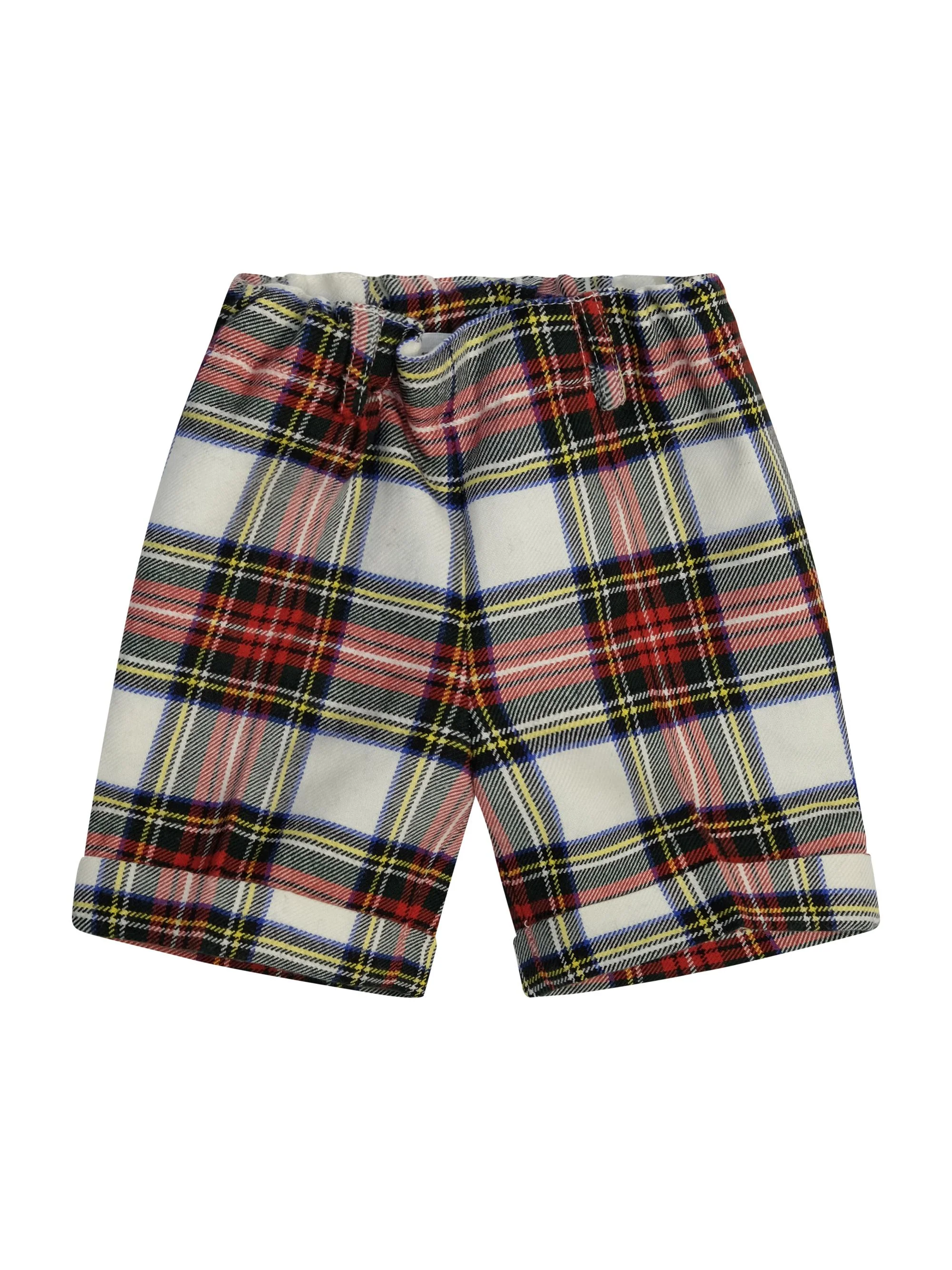 Shorts per neonato Paio Crippa multicolore con motivo a quadri