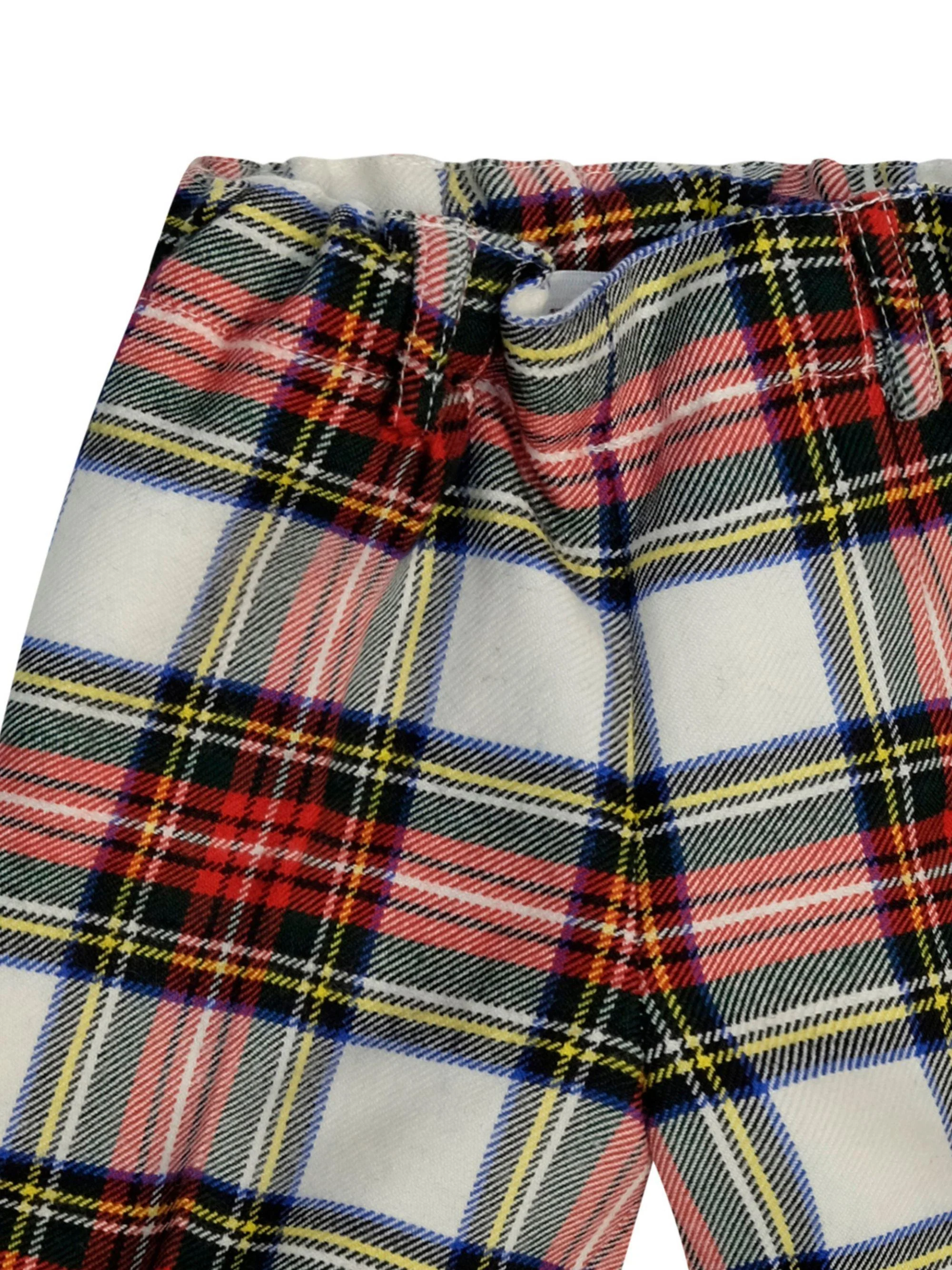 Shorts per neonato Paio Crippa multicolore con motivo a quadri - Image 3