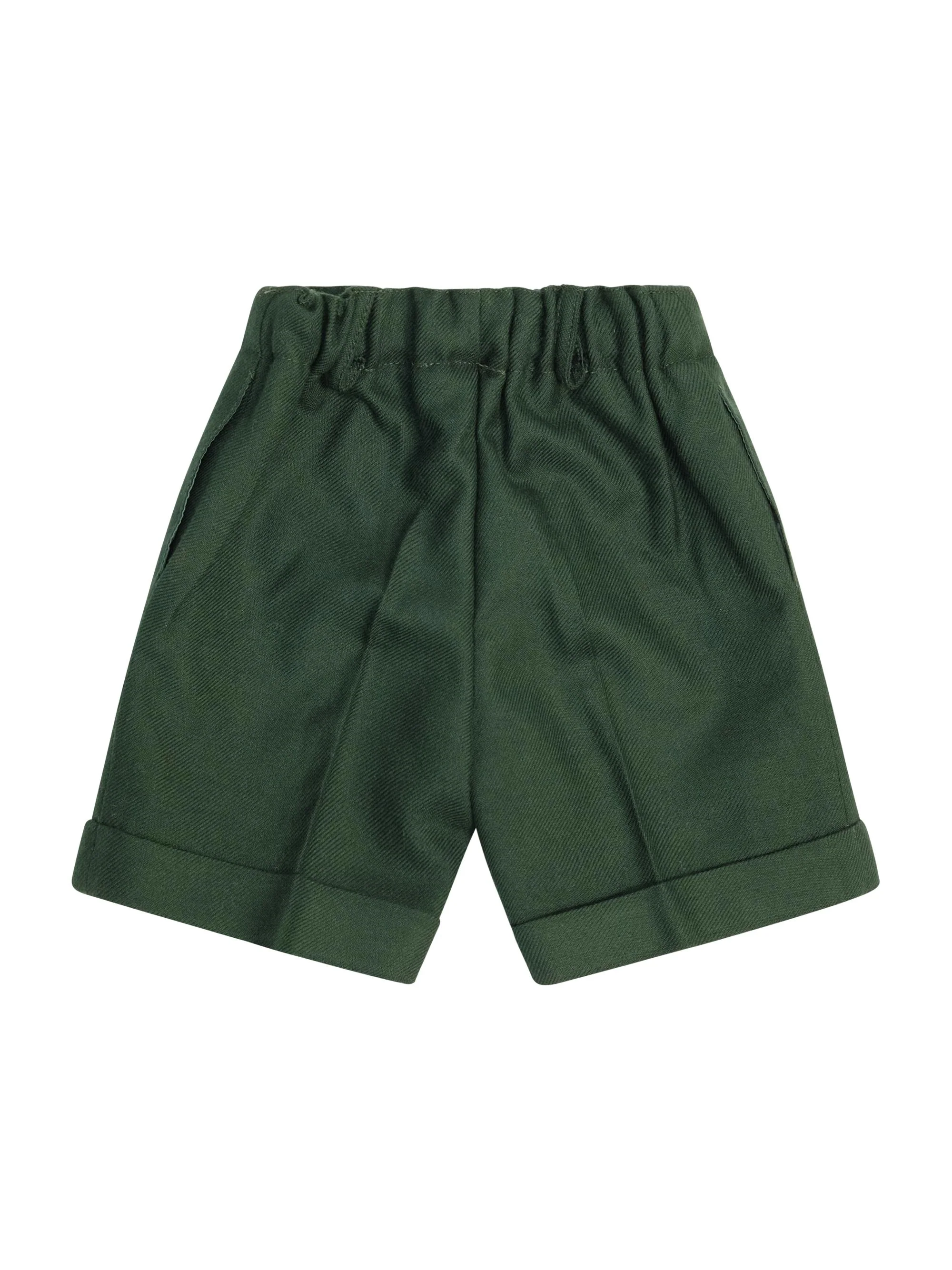 Shorts per neonato Paio Crippa verde con vita elasticizzata - Image 2