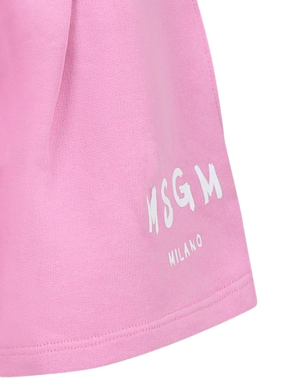 Shorts sportivi con stampa per bambina MSGM Kids rosa con dettagli plissettati - Image 2