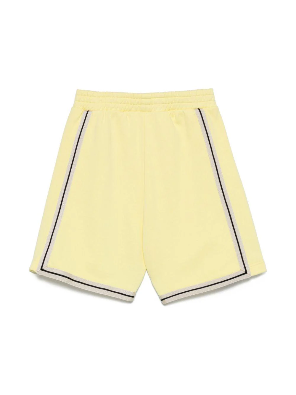 Shorts sportivi con stampa per bambino Palm Angels Kids giallo con spacchetti laterali - Image 3