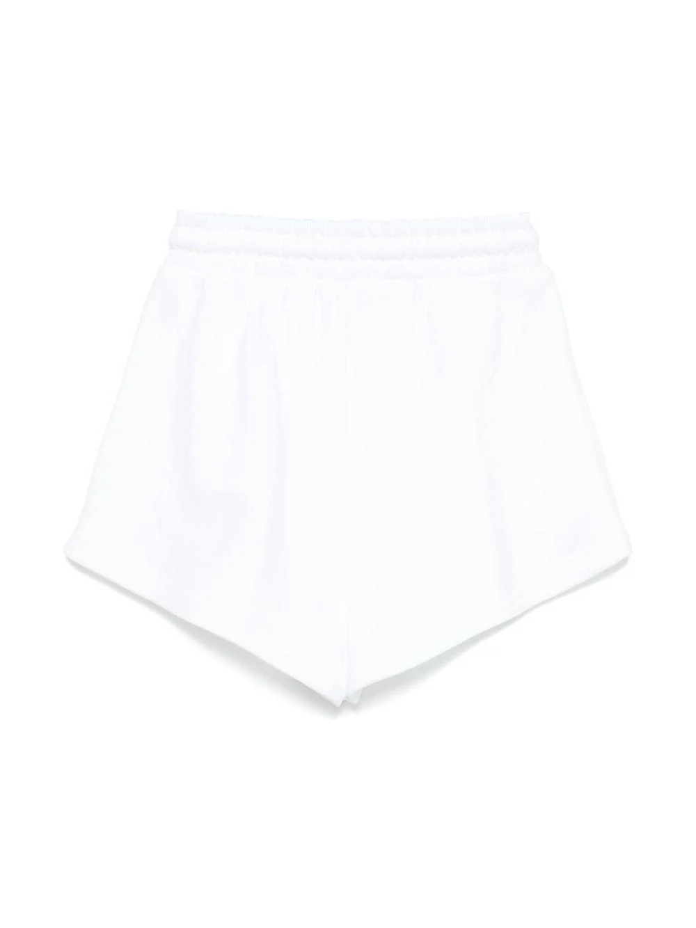 Shorts sportivi in cotone per bambina MSGM Kids bianco con stampa sulla gamba - Image 3