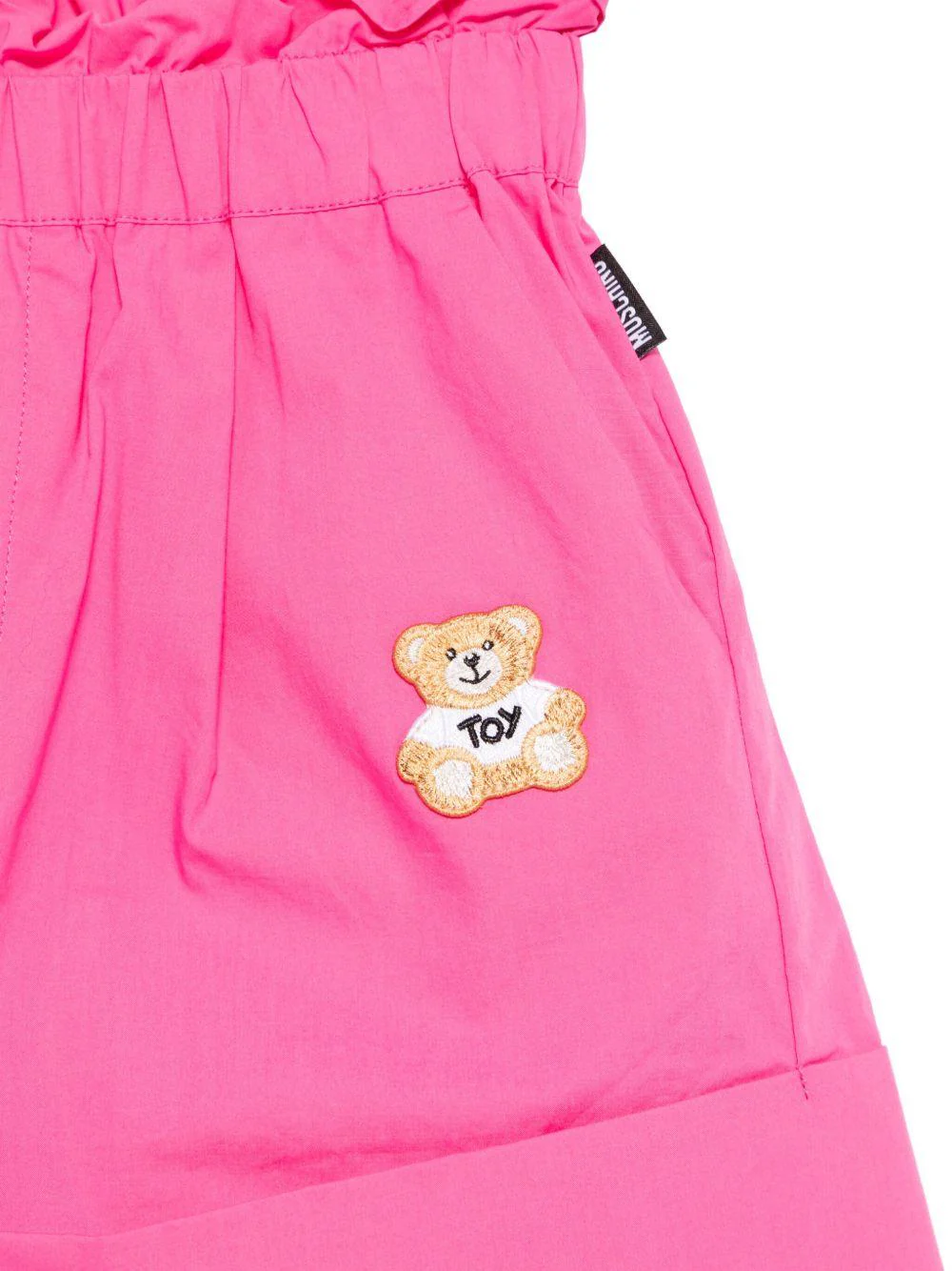 Shorts Teddy Bear per bambina fucsia con due tasche laterali - Image 3