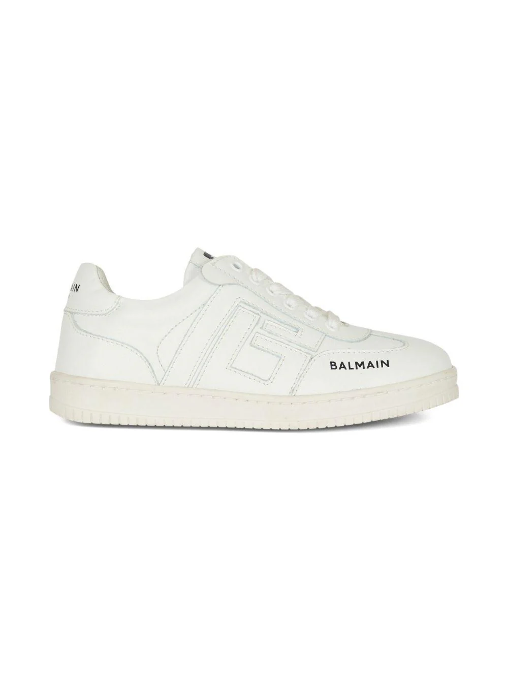 Sneaker monocolore per bambini Balmain Kids bianche con logo