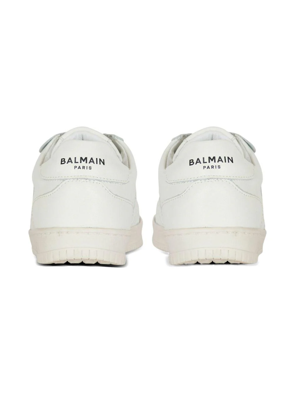 Sneaker monocolore per bambini Balmain Kids bianche con logo - Image 2