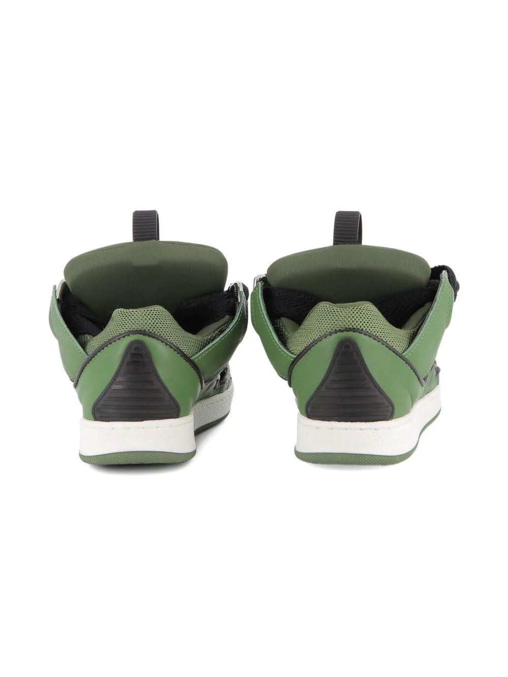 Sneakers Curb per bambino Lanvin Enfant verdi con linguetta imbottita - Image 3