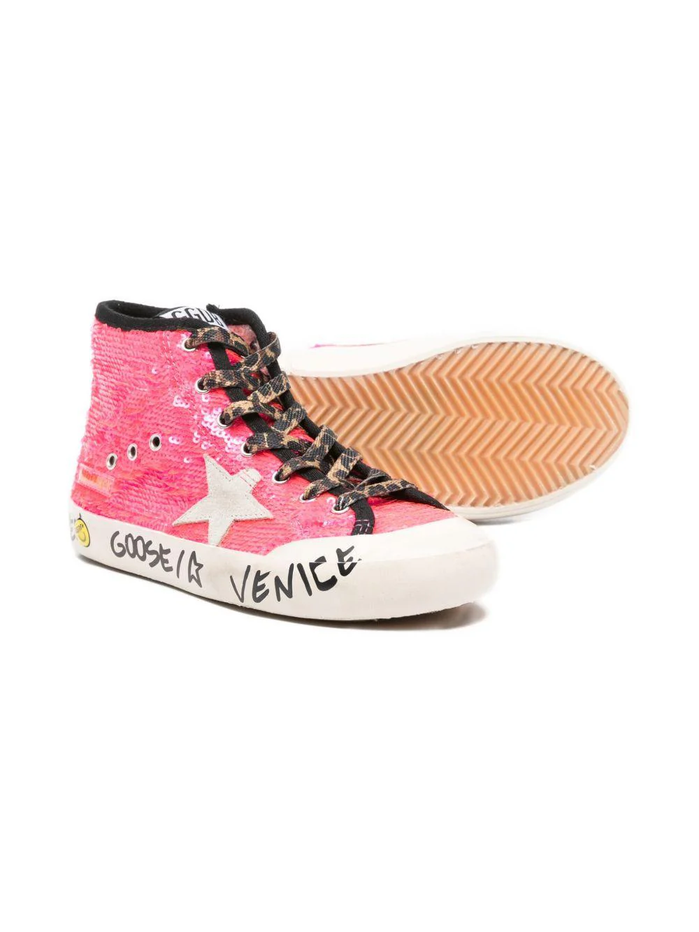 Sneakers Francy Penstar per bambina Golden Goose Kids rosa con decorazione con paillettes - Image 2