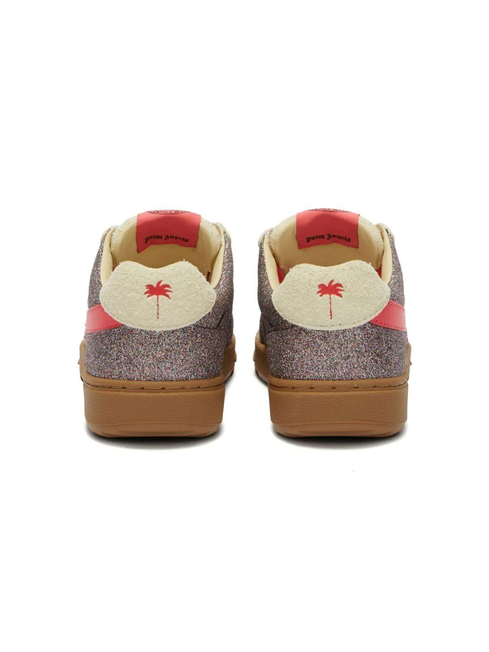 Sneakers Palm Beach University per bambina Palm Angels Kids argento con suola in gomma - Image 3