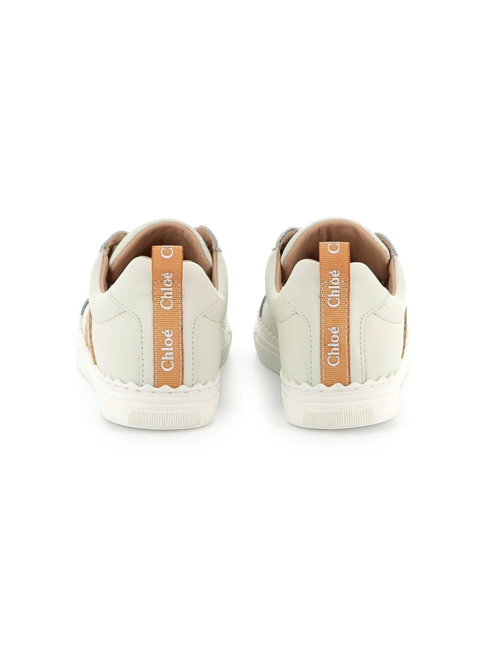 Sneakers per bambina Chloé Kids bianco con stampa laterale - Image 6