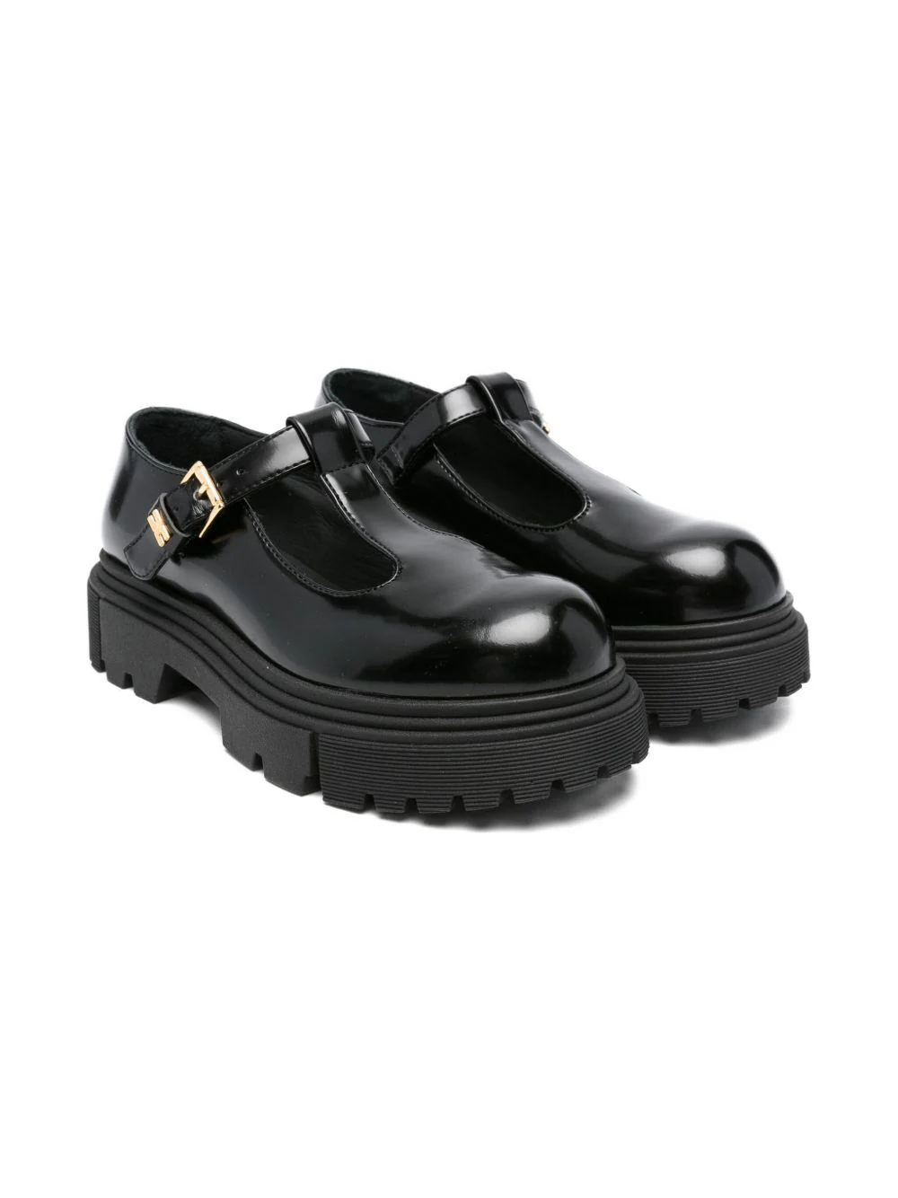 Sneakers per bambina Elisabetta Franchi La Mia Bambina nere con cinturino a T