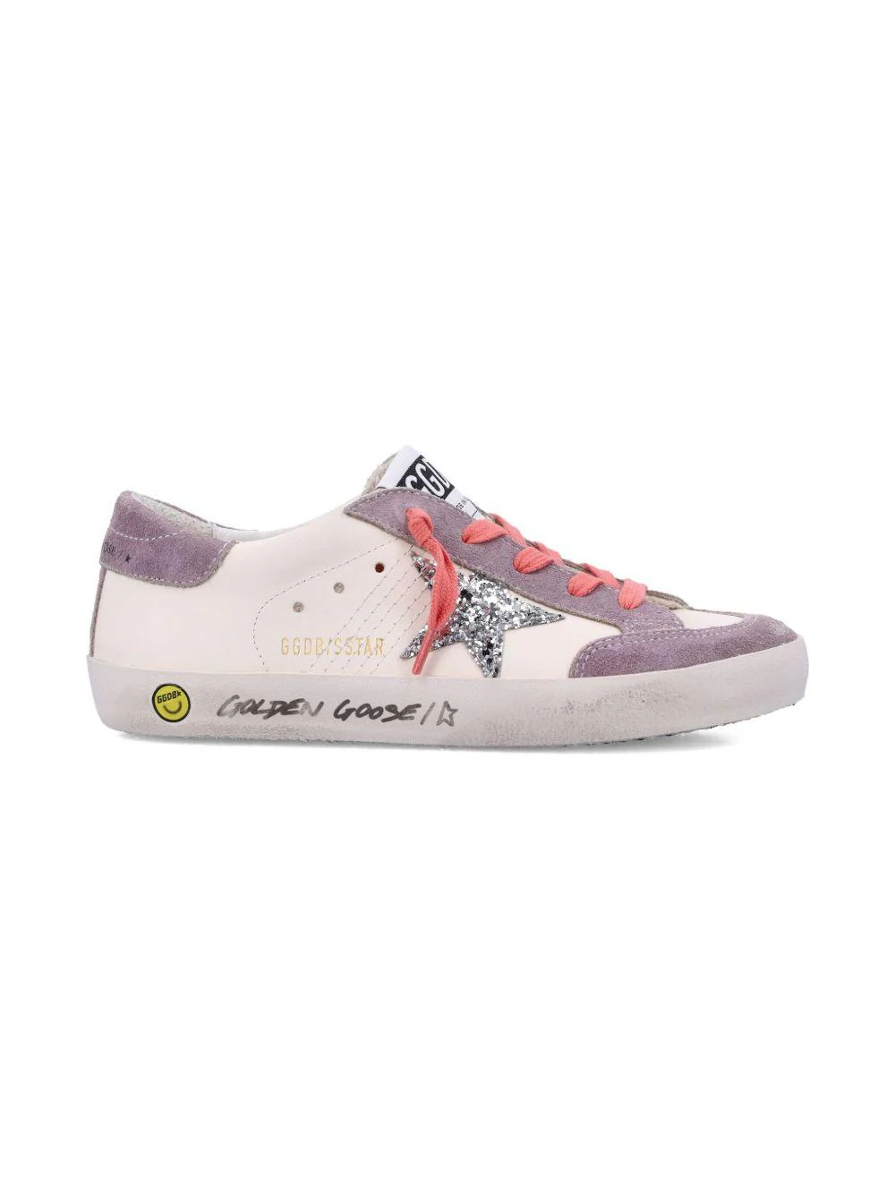 Sneakers per bambina Golden Goose Kids Superstar bianco con dettaglio stella glitter - Image 3