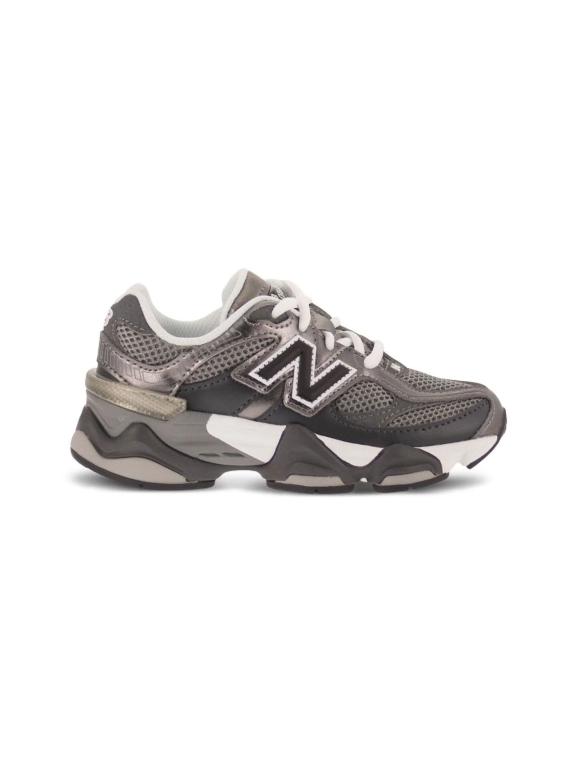 Sneakers per bambini 9060 New Balance Kids grigie con chiusura con lacci - Image 8