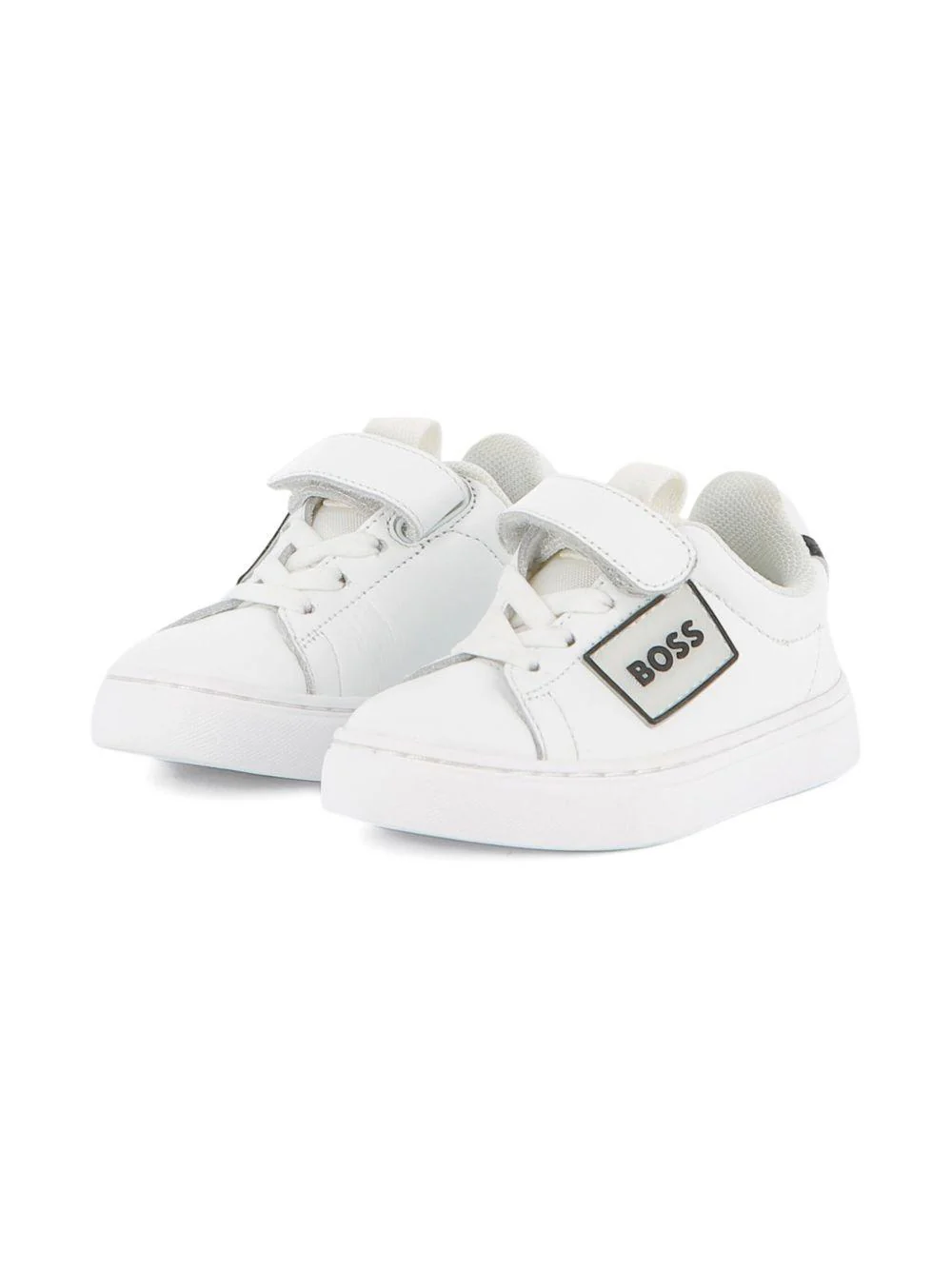 Sneakers per bambino BOSS Kids bianche con applicazione con logo - Image 6