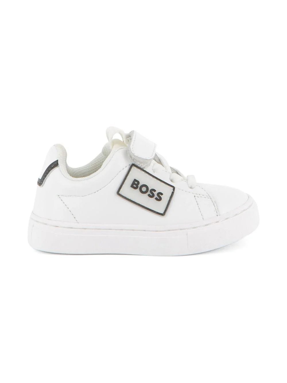 Sneakers per bambino BOSS Kids bianche con applicazione con logo - Image 7