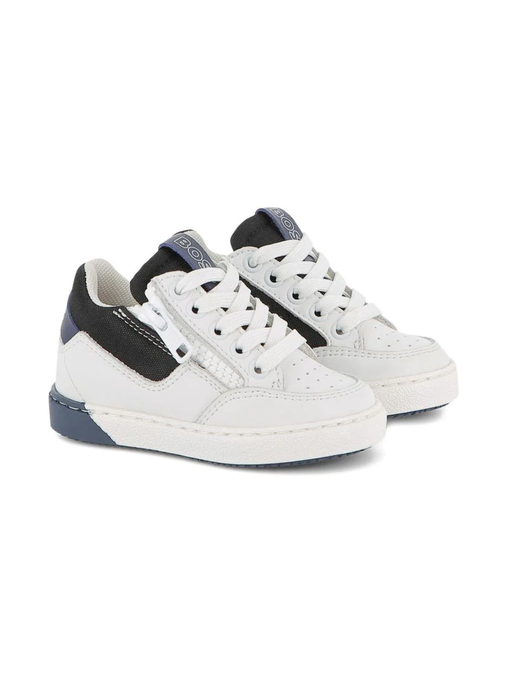 Sneakers per bambino BOSS Kids bianche con design a inserti