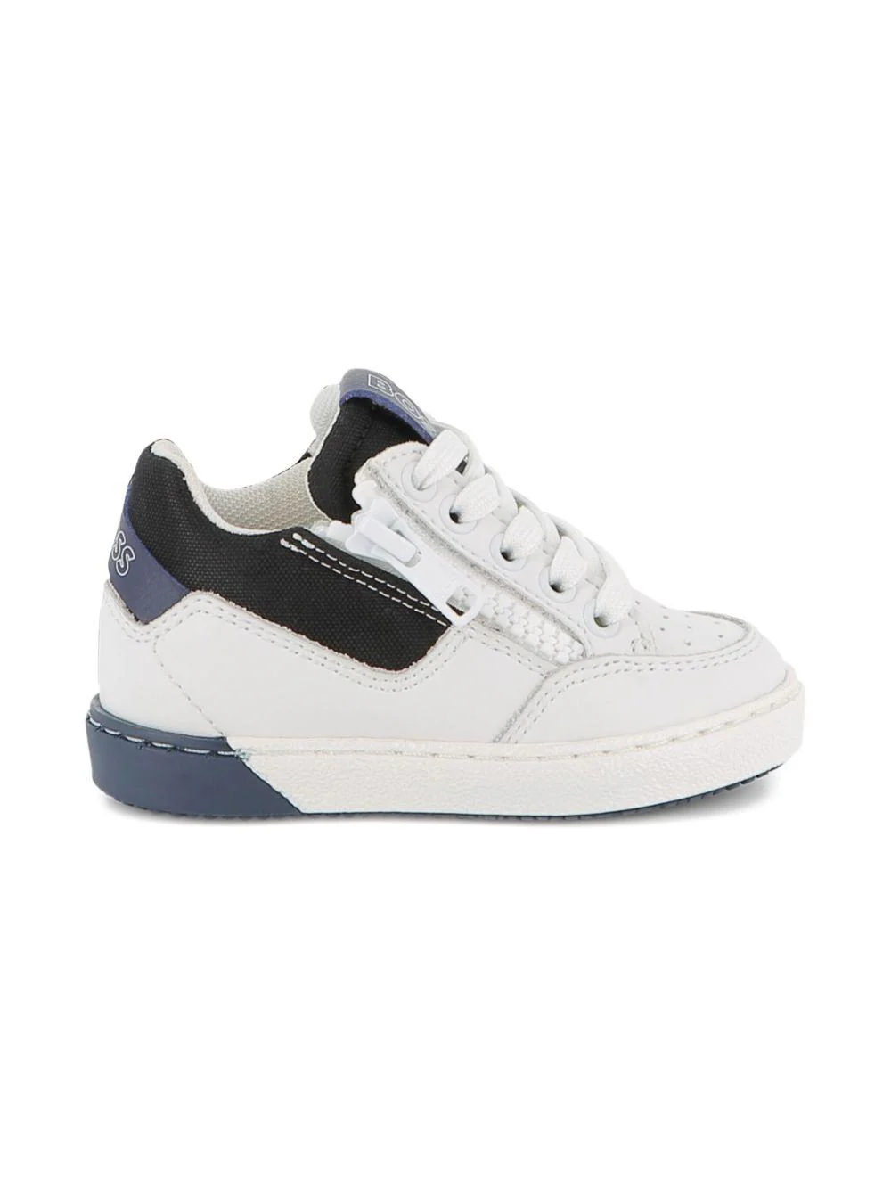 Sneakers per bambino BOSS Kids bianche con design a inserti - Image 3