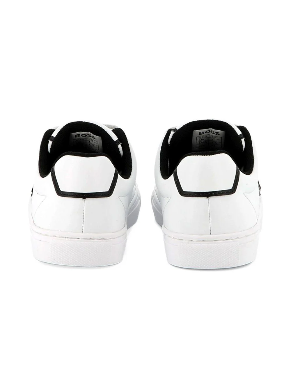 Sneakers per bambino BOSS Kids bianche con dettaglio con placca con logo - Image 3